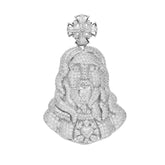 Jesus Cross 45mm Moissanite Pendant - 925 Sterling Silver